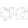 Встраиваемый комплект для душа WASSERKRAFT THERMO A5548.180.259.285.194.286 с верхней душевой насадкой и лейкой A5548.180.259.285.194.286 Thermo